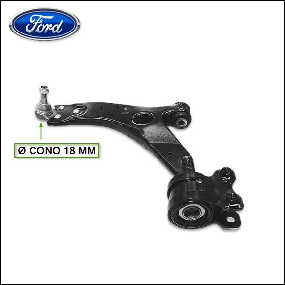 PARRILLA DE SUSPENSION IZQ FORD FOCUS II/KUGA 07/13 /VOLVO S40 08/10 (C/ROTULA 18MM)
