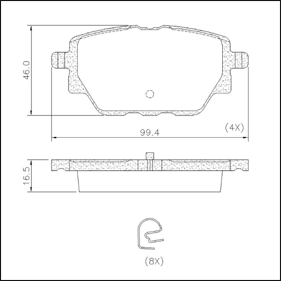 PASTILLA DE FRENO TRASERAS CITROEN C4/CACTUS - PEUGEOT 2008/208/308/408