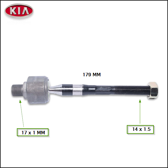 ART. AXIAL (PRECAP) - ASIA TOPIC / KIA BESTA / SSANG YONG ISTANA - RLC 17X1 - RLE 14X1.5 - L:179 MM
