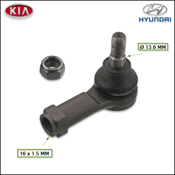 EXTREMO DE DIRECCION HYUNDAI H-100 04/...