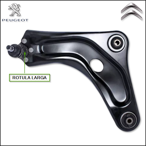 PARRILLA DE SUSPENSION IZQ. CITROEN C-ELYSEE/301/208 GTI (CON ROTULA LARGA)