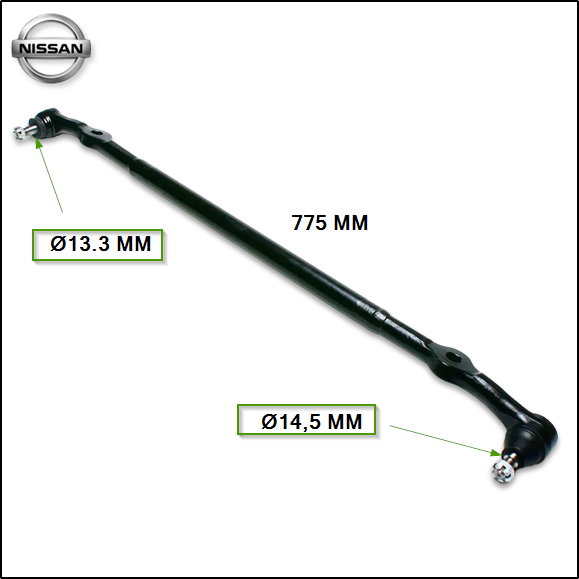 BARRA CENTRAL DE DIRECCION NISSAN PICK UP D22/FRONTIER 4X2