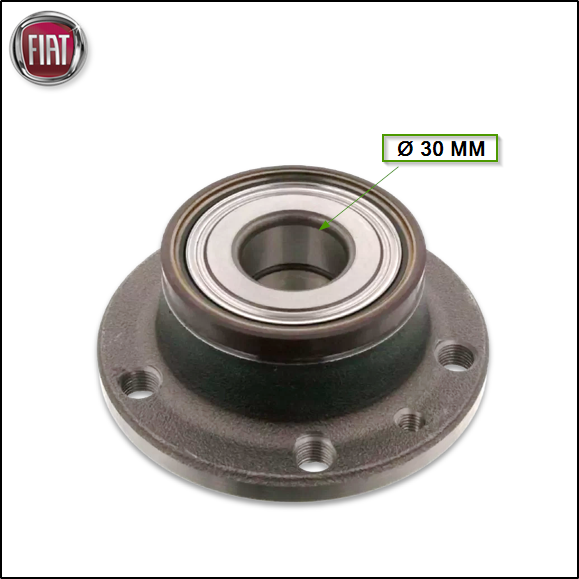 MAZA DE RUEDA TRASERA FIAT 500 L 17/... - DOBLO 06/15 CON ABS MAGNETICO - 5 AGUJEROS  Ø 30 MM