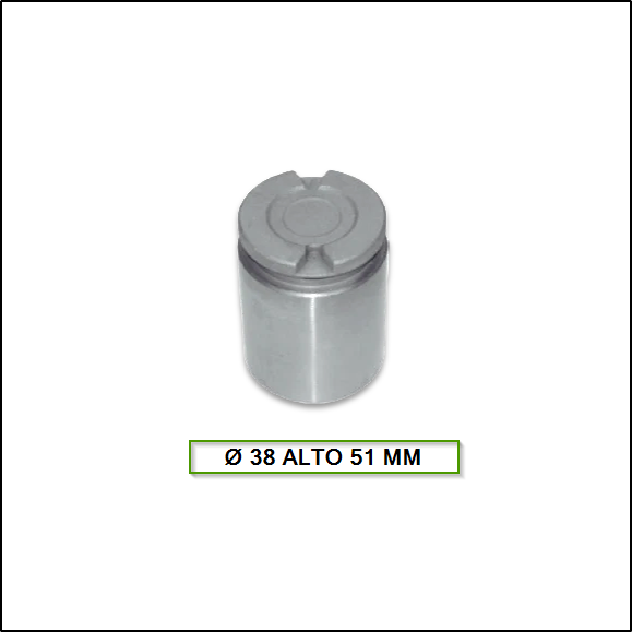 PISTO DE FRENO TRASERO ALFA ROMEO 145/146/156/159 - AUDI A3/A4/A6/A8/TT - BMW SERIE 5 - CITROEN C4/PICASSO/XSARA - CHREV. ASTRA/MERIVA/ZAFIRA - FORD MONDEO - HONDA ACCORD - PEUG. 307/308/405/407 - RENAULT GRAND SCENIC - TOYOTA Ø :38MM - ALT.:  53.45MM