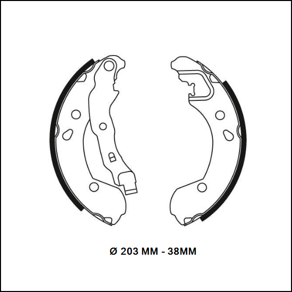 JGO. ZAPATAS NISSAN MICRA III - NOTE I - TIIDA - NOTE II - TERRANO III (2002 - 2013) - RENAULT SYMBOL - LOGAN