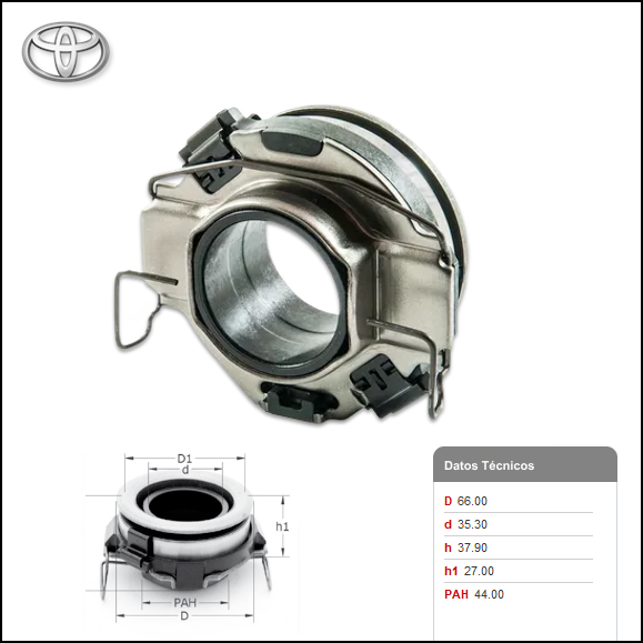 CRAPODINA DE EMBRAGUE TOYOTA HILUX 05/....SW4 05/... - (VKC3672A)