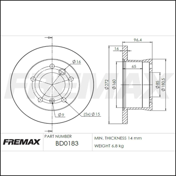 DISCO DE FRENO TRAS MERCEDES BENZ SPRINTER (SOL)