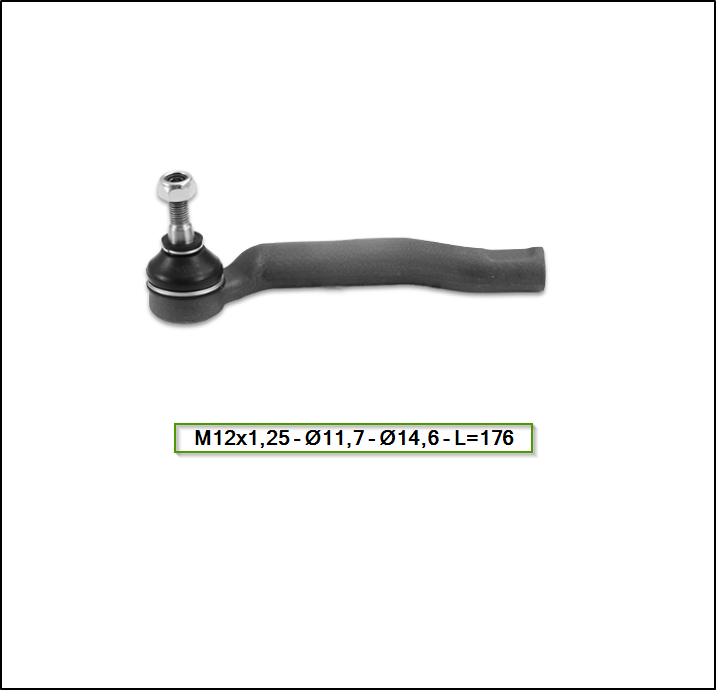 EXTREMO DE DIRECCIÓN IZQ NISSAN MARCH/NOTE/VERSA 12/... (M12X1.25-Ø11.8 MM-178 MM)