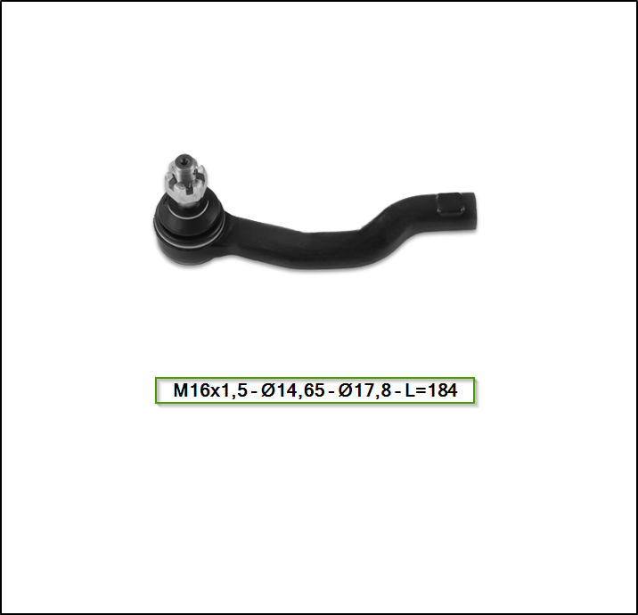 EXTREMO DE DIRECCION IZQ NISSAN FRONTIER 04/08 /D-22  98/03 /X- TERRA - ROSCA 16 X 1.5