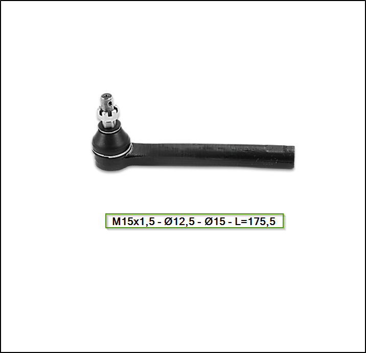 EXTREMO DE DIRECCION IZQ/DER TOYOTA COROLLA 08/... - M15x1,5 - Ø12,5 - Ø15 - L=175,5