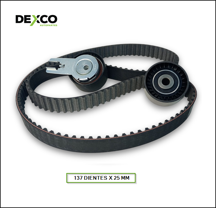 KIT DE DISTRIBUCION CITROEN BERLINGO II / GRAND PICASSO 1.6 HDI DV6ATED4 - PEUGEOT 307 / 3008 / EXPERT / PARTNER 1.6 Hdi DV6ATED4 (137 DIENTES X 25 MM) - SKF: VKMA-03259