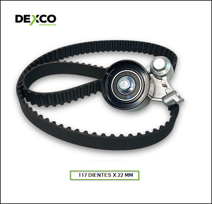 KIT DE DISTRIBUCION FORD KA 1.5 16V 03-2017... (117 DIENTES X 22 MM)
