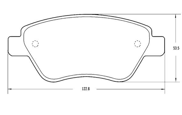 PASTILLA DE FRENO DEL FIAT STILO 02/... /IDEA 04/... /SIENA 02/... /QUBO