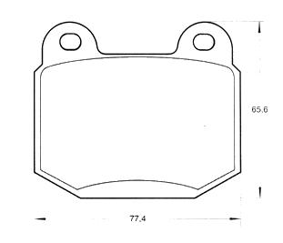 PASTILLA DE FRENO DEL OPEL K.180/DODGE 1500 (1.8)