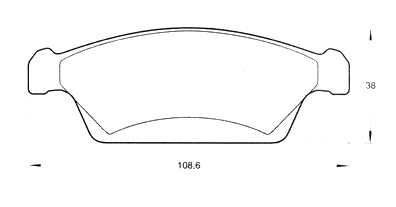 PASTILLA DE FRENO DEL DAEWOO TICO - SUZUKI ALTO