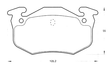 PASTILLA DE FRENO TRAS RENAULT CLIO R19/MEGANE/SCENIC/PEUGEOT 205/306/307