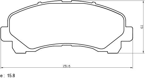 PASTILLA DE FRENO DEL CHEVROLET S-10  LS/LTZ 12/... (2.8)