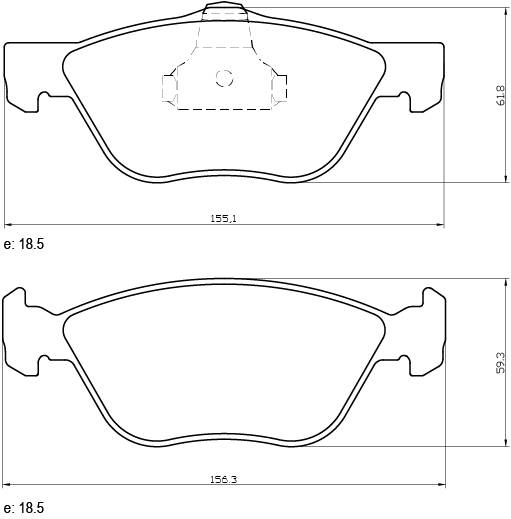 PASTILLA DE FRENO FIAT LINEA (1.4-1.9)/PALIO WEEKEND ADVENTURE LOCKER (1.8)/PUNTO (1.4) 09/...ALFA ROMEO 145/146/155/156