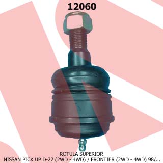 ROTULA DE SUSPENSION SUPERIOR - NISSAN  D-22 - FRONTIER NP-300   4X2 98/     (12060)