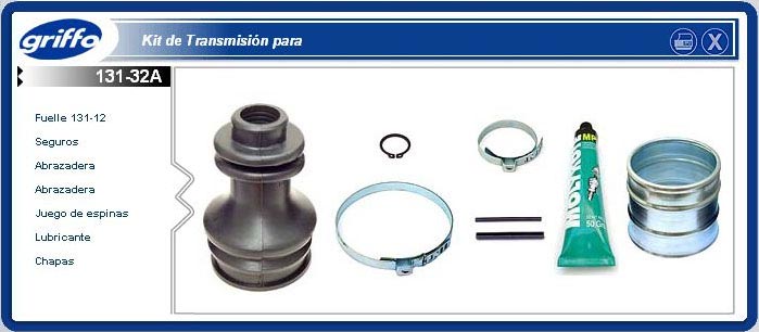 KIT TRANSMISION L/CAJA C/CHAPA  R-9 / R-11
